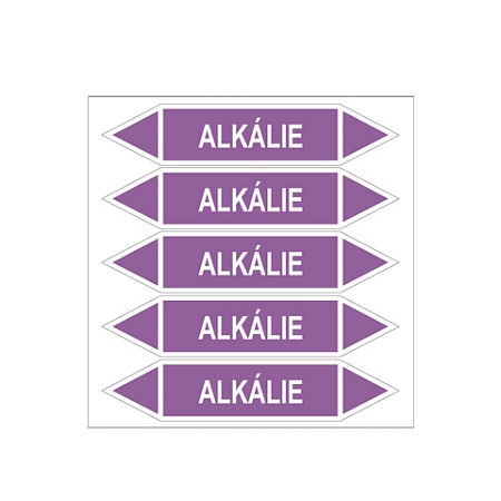 Značení potrubí, alkálie